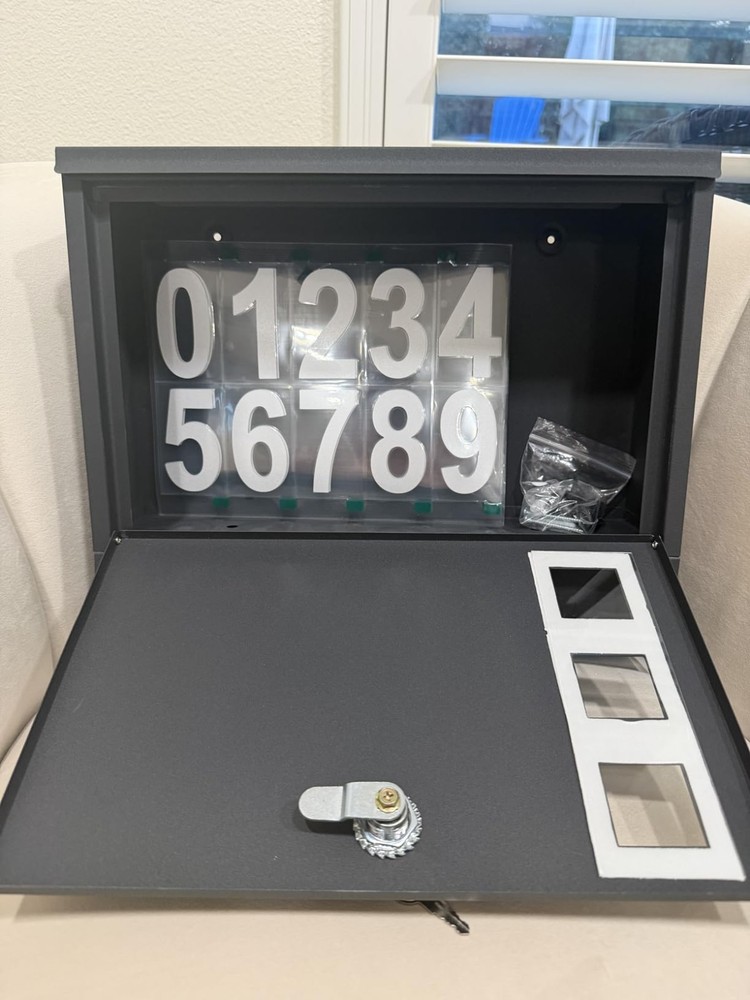 Large Capacity Stainless Steel Mailbox with Key Lock