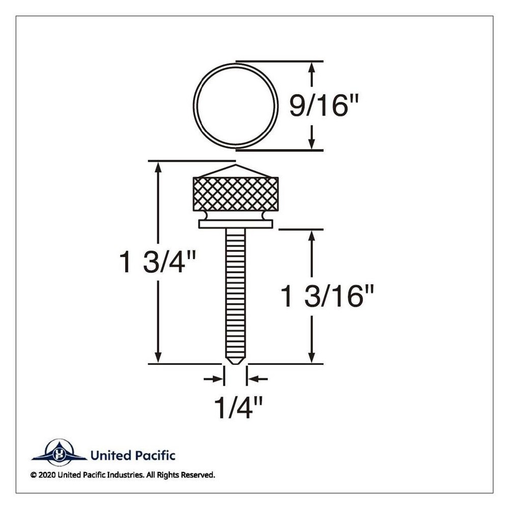 Kenworth Long Dash Screw w/ Clear Diamond (12 Pack)