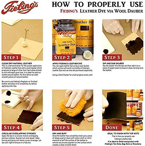 Leather Dye - Alcohol Based Permanent Leather Dye - 4 oz - Black