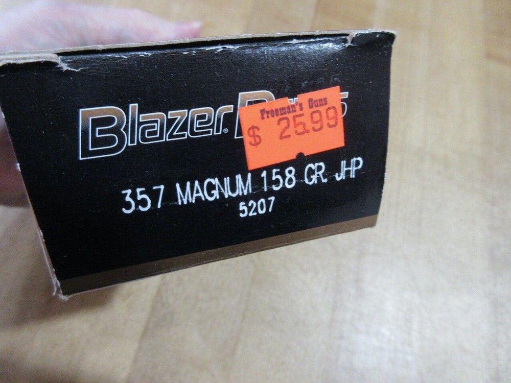 Empty Ammo Box Blazer Brass CCI 357 Magnum with insert