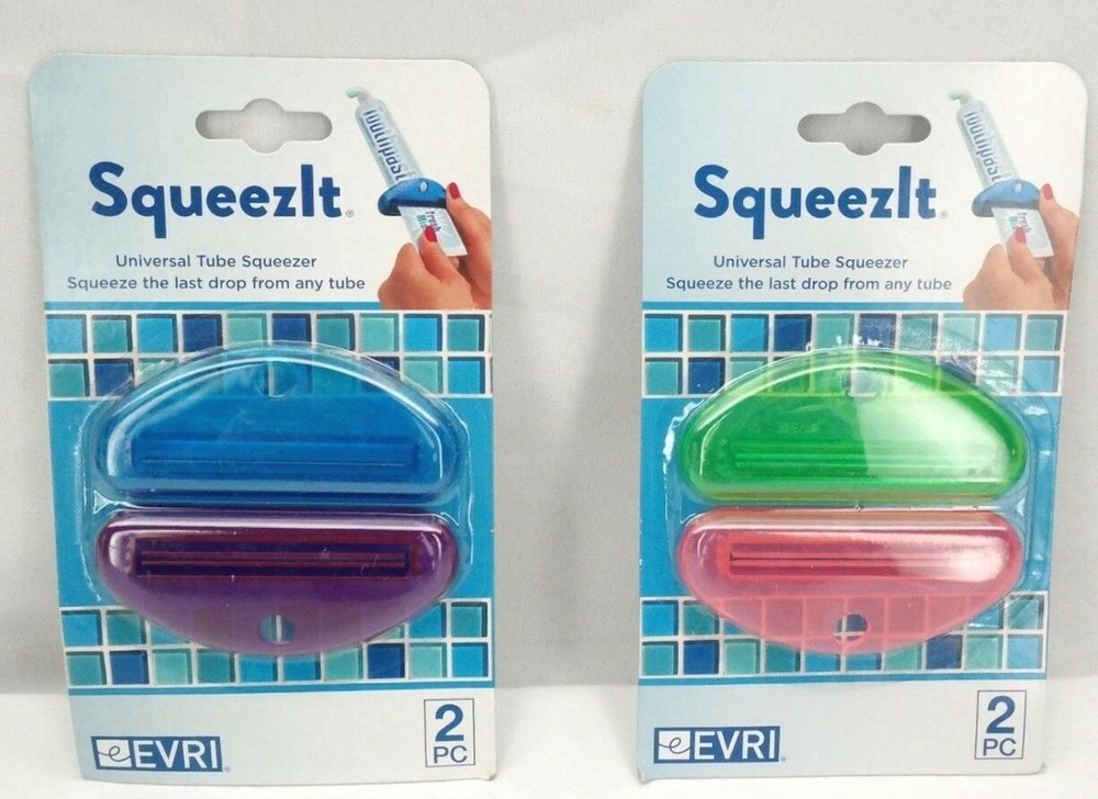 SqueezIt Universal Toothpaste Lotion Tube Squeezer 4 Count TF