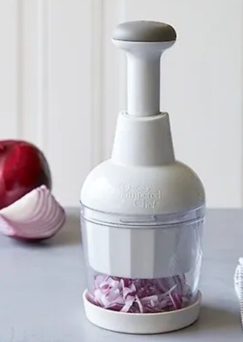 Pampered Chef Push Function Food Chopper White