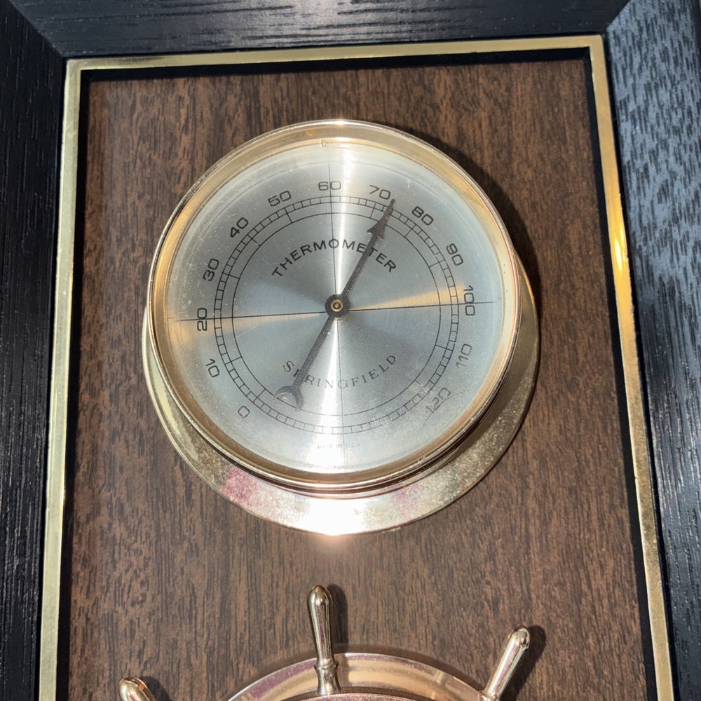 Adjustable Springfield Nautical Thermometer Barometer Humidity Weather Station