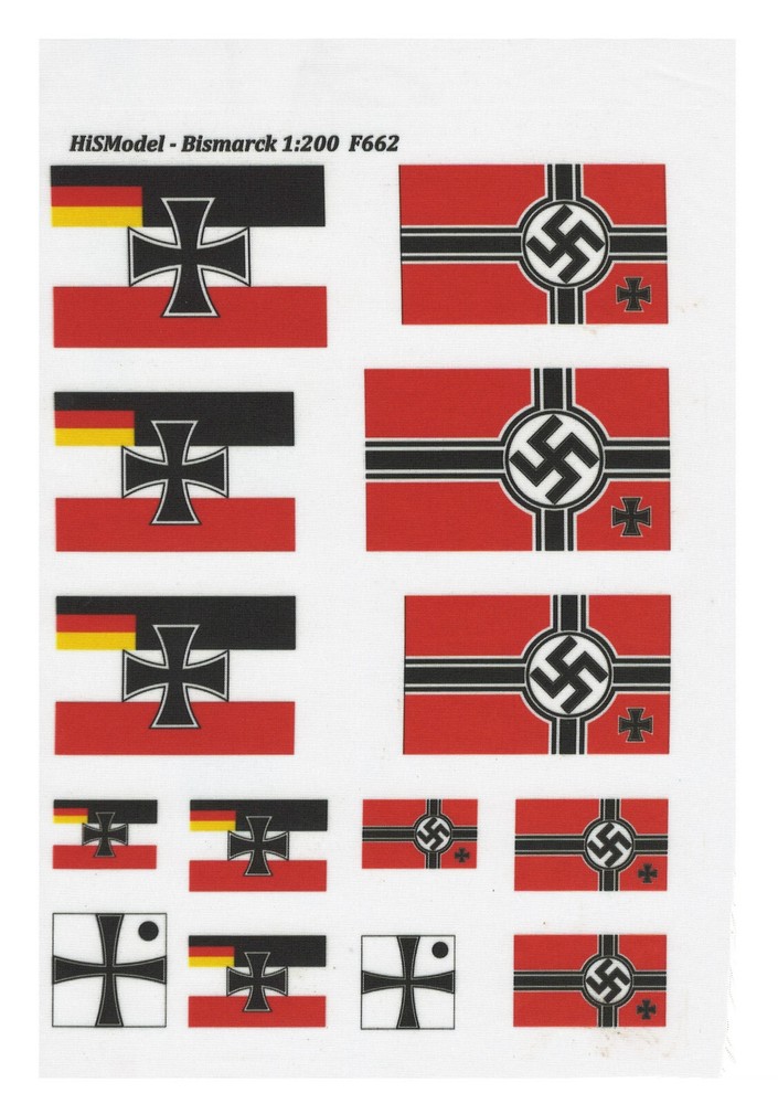 Bismarck 1:200 - set of Flags