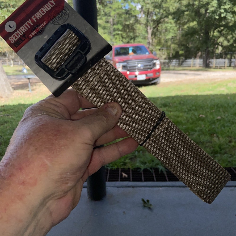 Tru-Spec Security Friendly Belt Size Large Tan Color Tactical