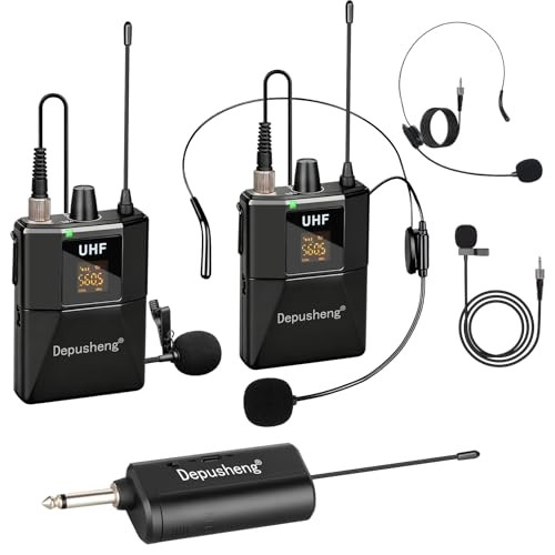 UHF Wireless Microphone Headset System -Wireless Headset Mic System, Q6MIC2