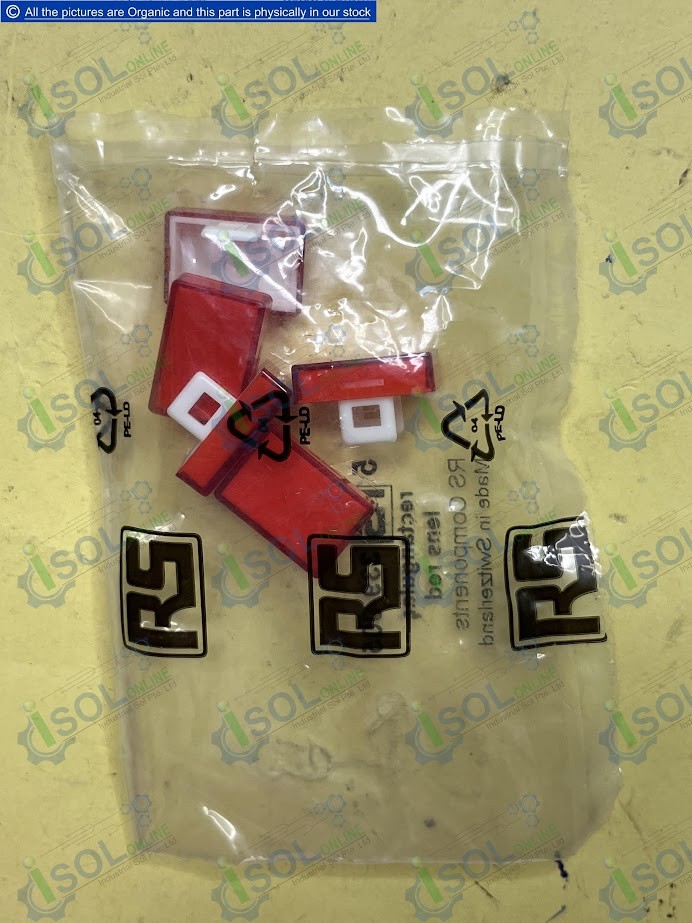 RS Components RS 339-005 Rectangular Red Lens Lot of 5