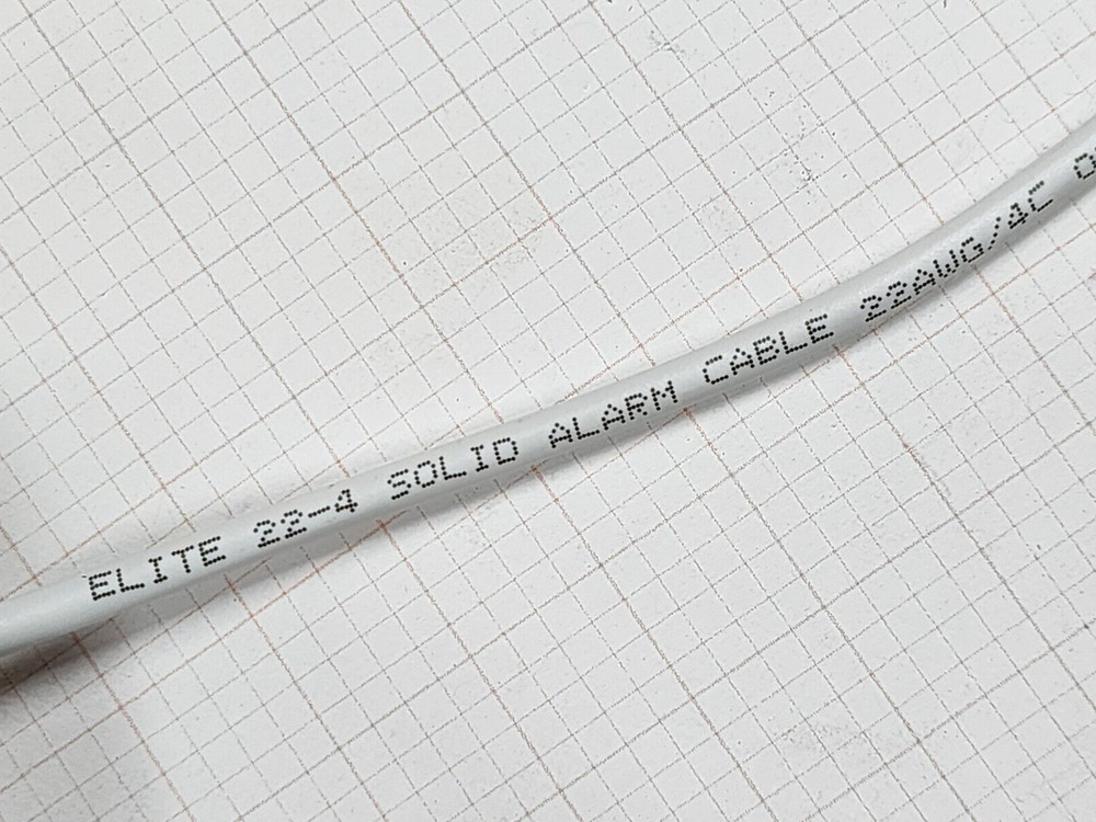 Elite Cable Products 22/4C Solid OFC Security/Alarm/Control Cable White /100ft