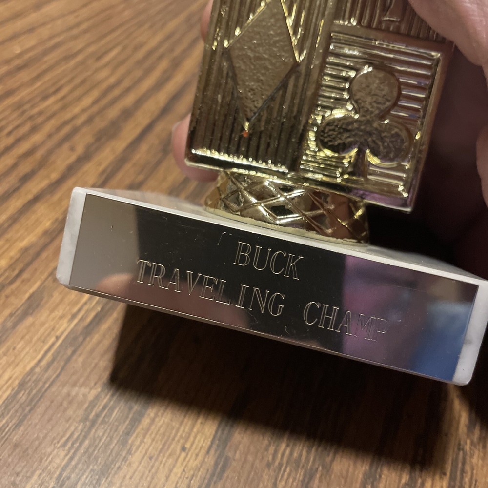 Buck Euchre Card Game Trophy