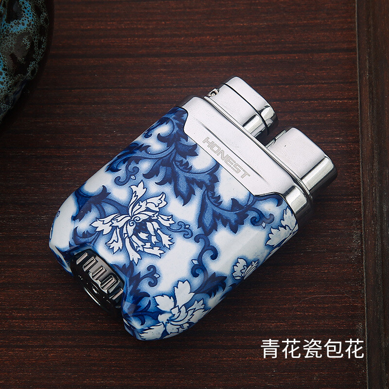 Windproof Inflatable Metal Lighter Direct Blue Flame Cigarette Lighter Men'sGift