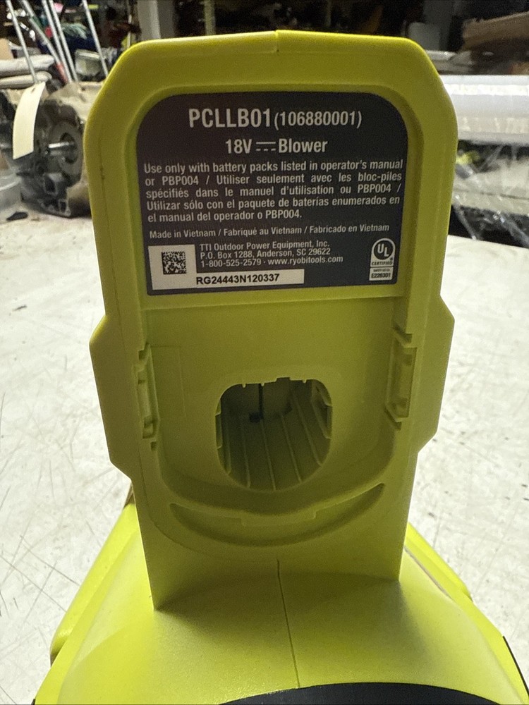 Ryobi Blower 18v PCLLB01 Open Box