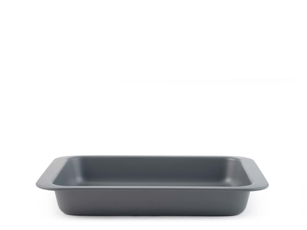 H&H Deli Chef Nonstick Rectangular Aluminum Baking Pan, Gray