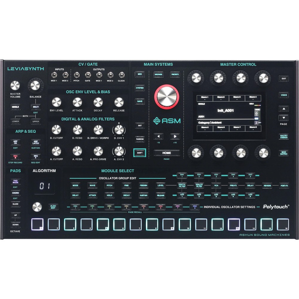 ASM Leviasynth Desktop 16-Voice Algorithmic Synthesizer