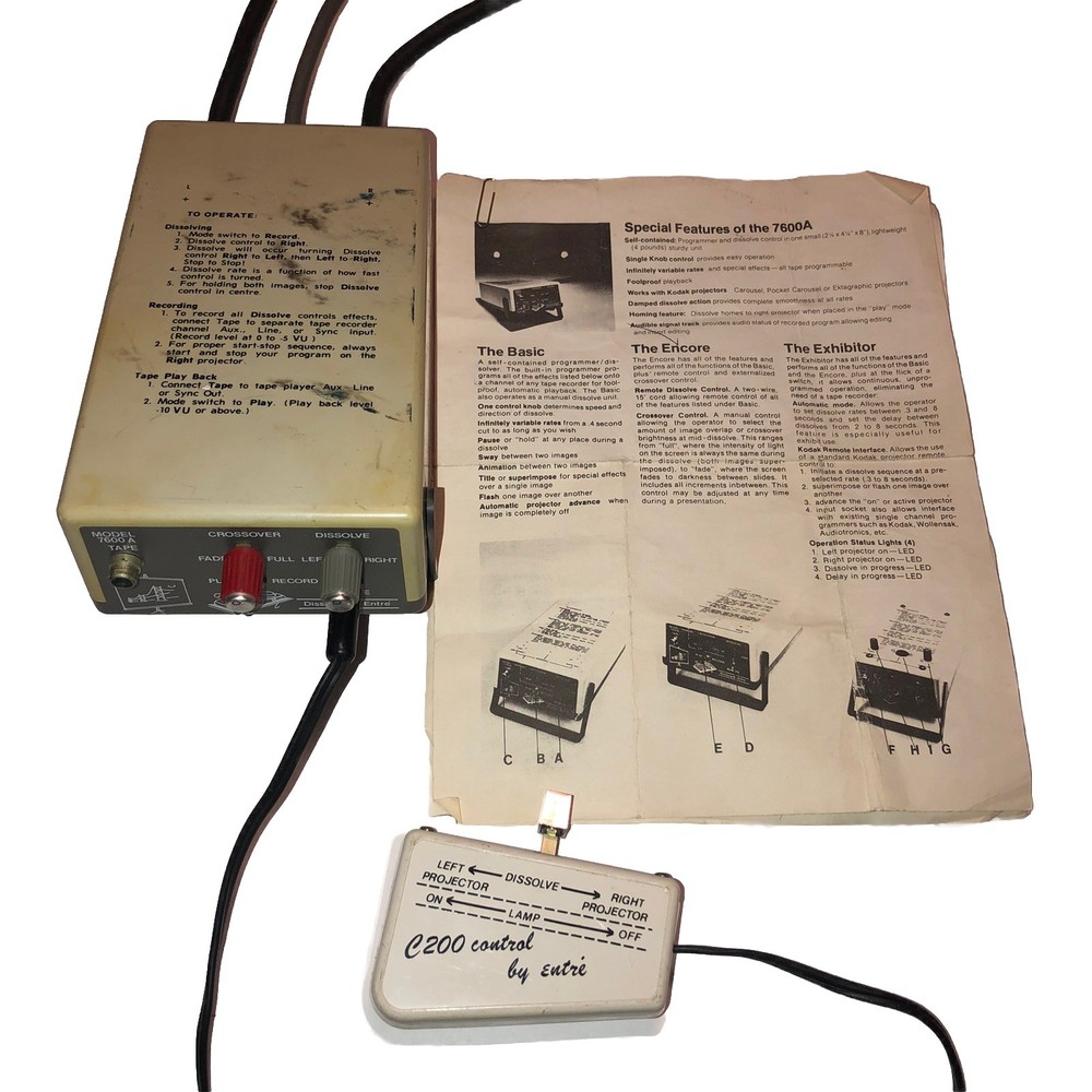 Entre Programmer 7600A Projector Dissolve Control Crossover With Remote