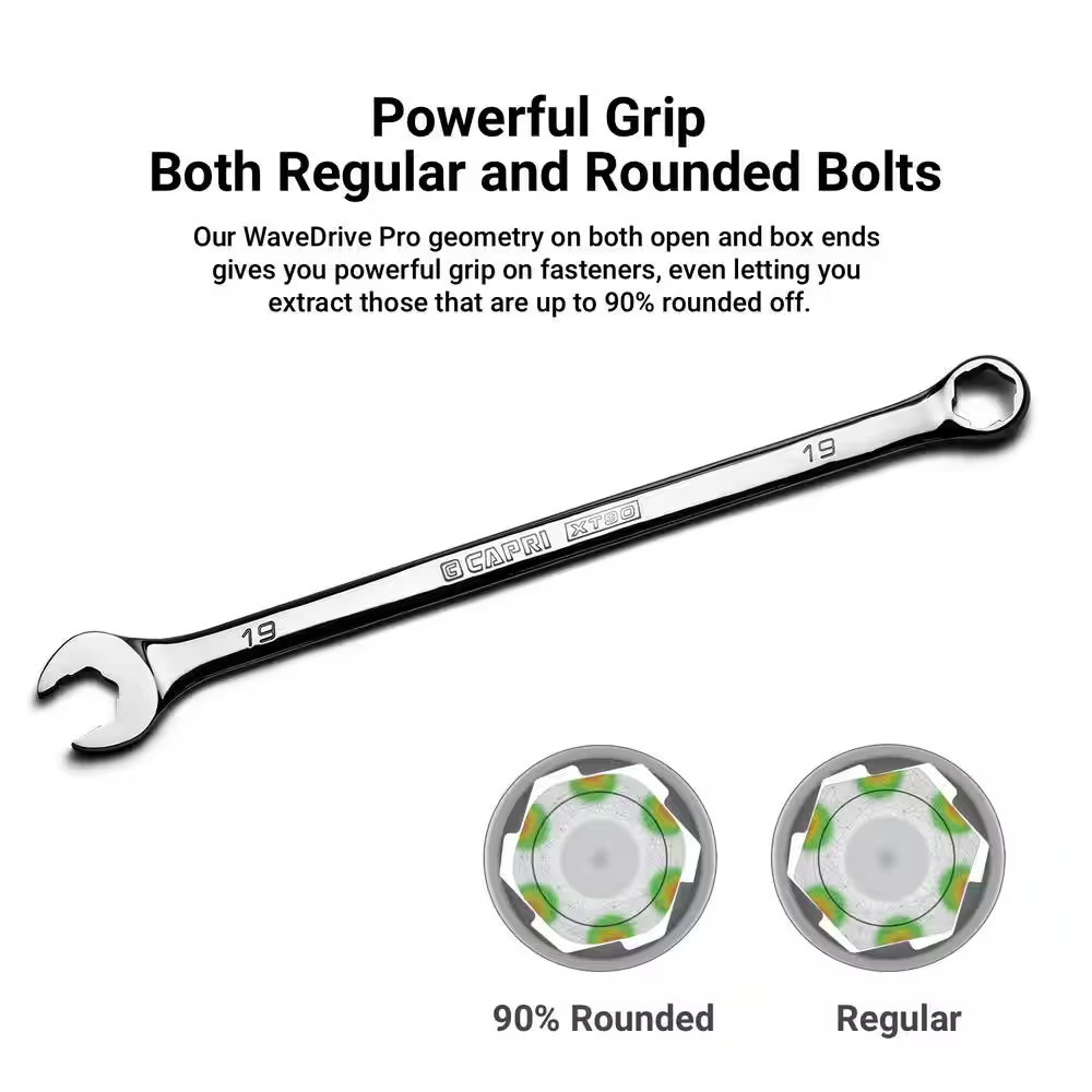 Wavedrive Pro 8 Mm Combination Wrench for Regular and Rounded Bolts