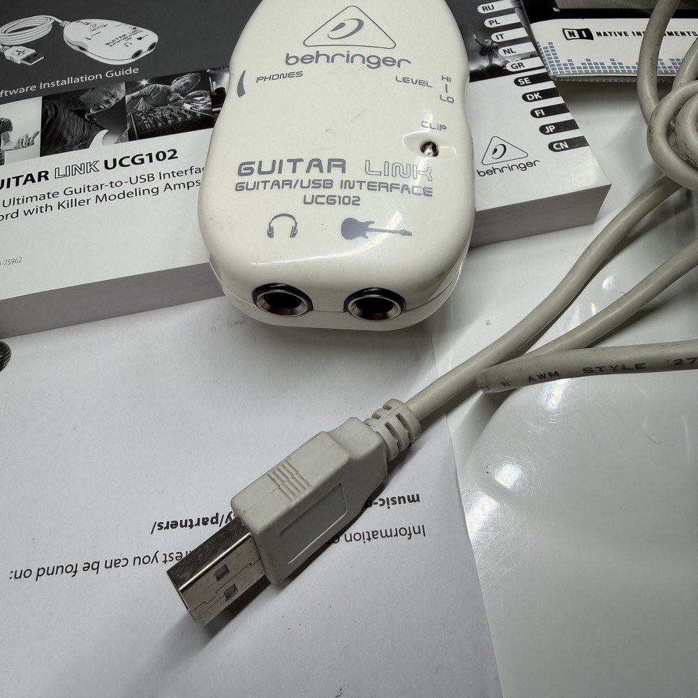 Behringer Guitar Link UCG102 USB Guitar To USB Interface With Box