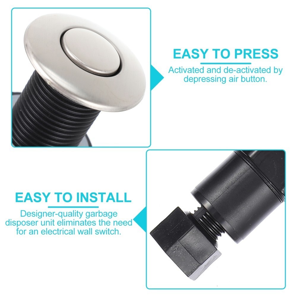 Pressure Switch 25mm Air Activated Stainless Steel Button For Garbage Disposal