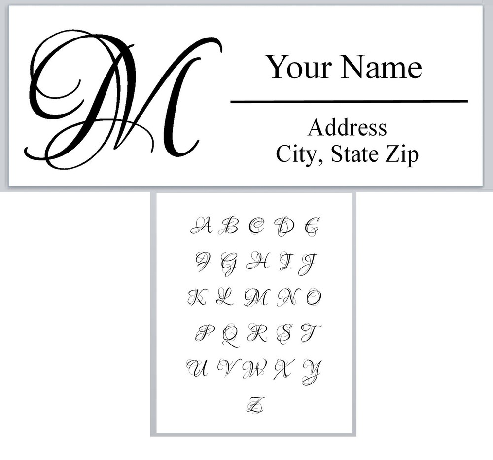 30 Personalized Address Labels Monogram (ac 613)