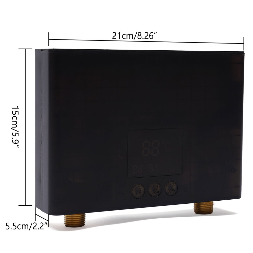 Electric Tankless Home Hot Water Heater Whole House Instant Heating 3000W 110V