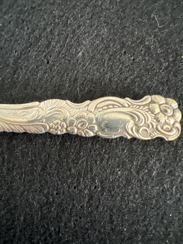 Vintage A B Nils Johan Sweden Ornate Silverplate 9" Fish Knife Solid Blade