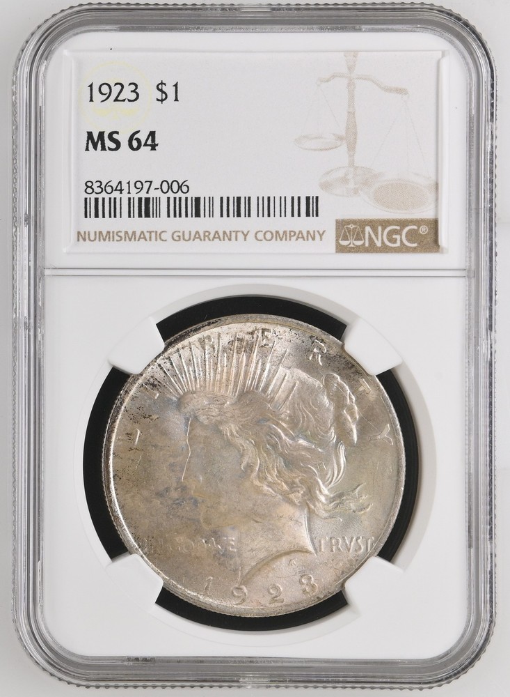 1923 Peace Silver Dollar NGC MS-64