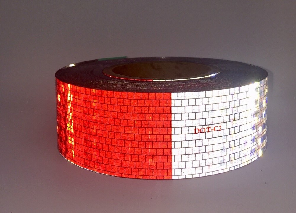 DOT Red/White Conspicuity Tape 10 pieces