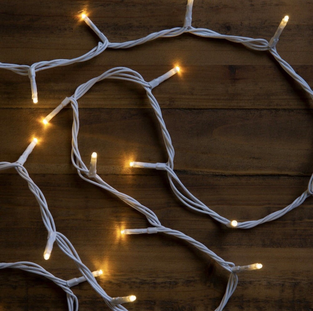 GE StayBright 250-Count 51.8-ft White Micro LED Christmas Wedding String Lights