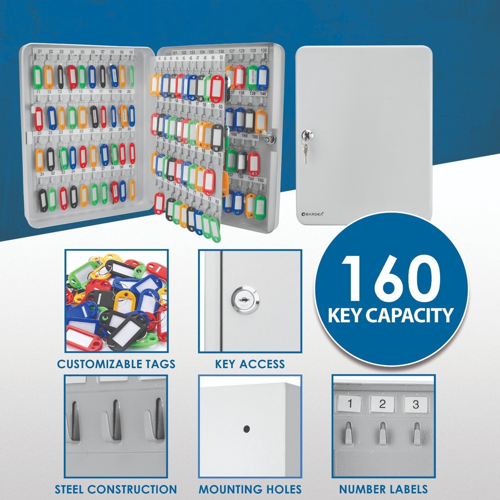 Barska 160 Key Safe Cabinet Lock Box Security Storage CB12488