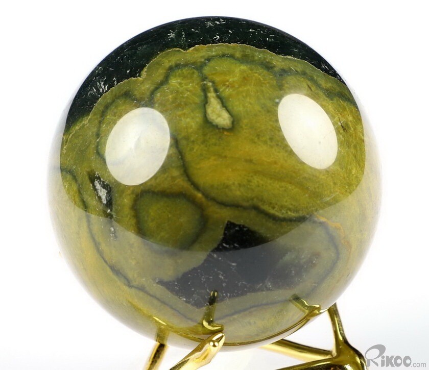 2.0" Ocean Jasper Carved Crystal Sphere, Crystal Healing
