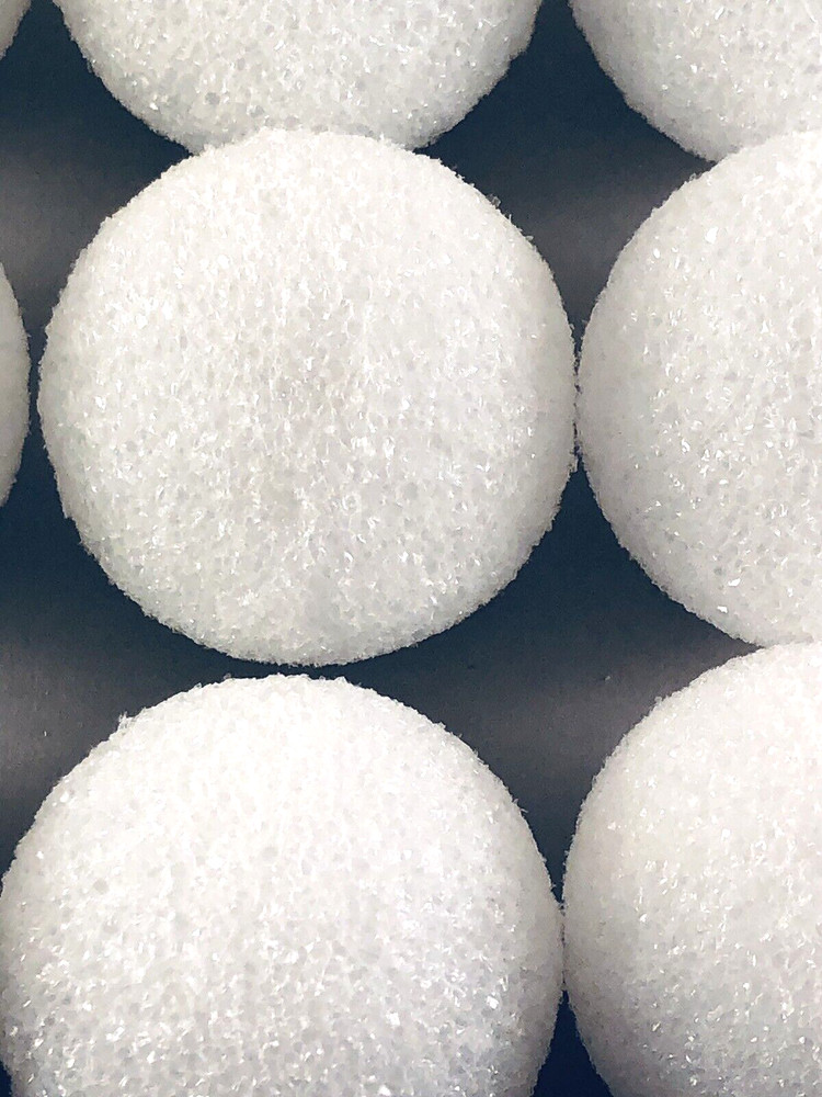 White 2" Polystyrene Foam Round Balls - 11 Count