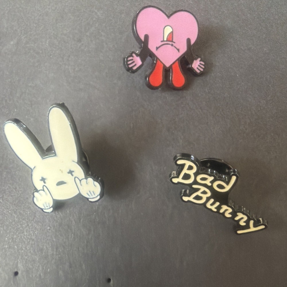 Bad Bunny Enamel Pins 3 pack