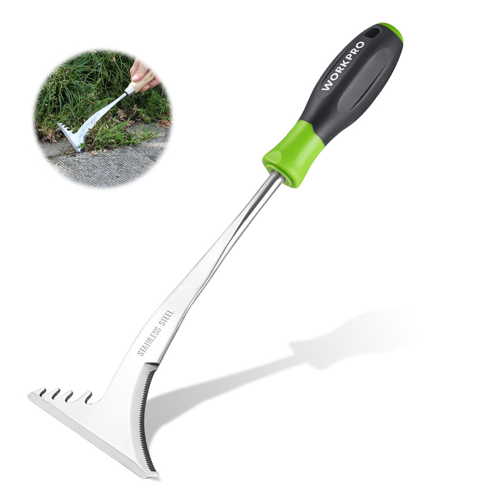 WORKPRO 12.5" Stainless Crack Weeder Weed Removal Scraper Crevice Weeding Tool