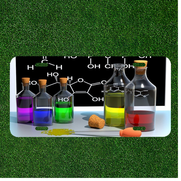 Custom Personalized License Plate Auto Tag With Science Lab Design Glasses