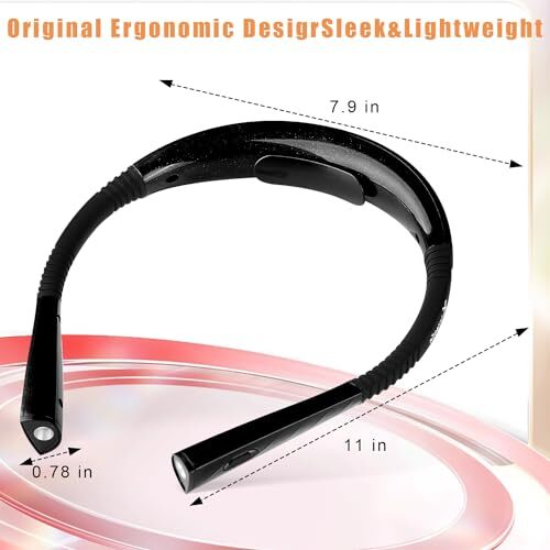 LED Neck Reading Light, with 3 Colors, Stepless Dimming Brightness, Night Bed