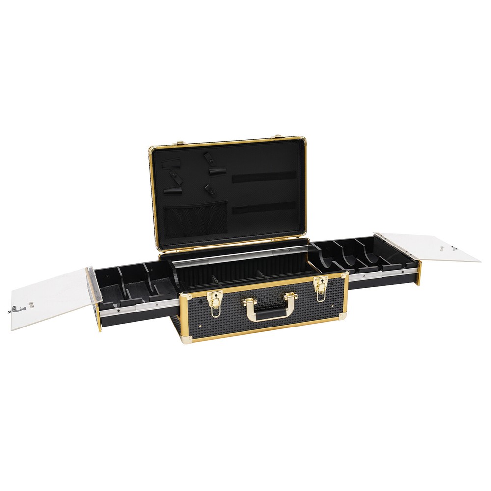 Barber Tool Box Case Organizer Storage Barber Carrying Case with Locks & Keys