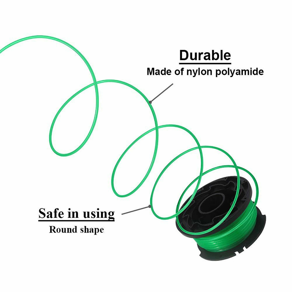 For Black & Decker GH3000, SF-080 Grass Trimmer Replacement Spool Line With Cap