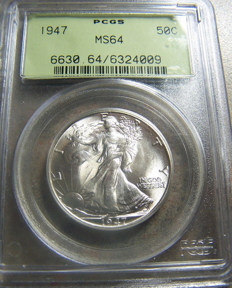 1947 Walking Liberty Half -- PCGS MS64 -- Bright White