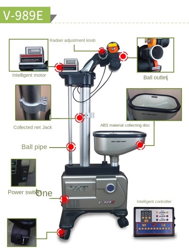 Table Tennis Server V-989E Fully Automatic Table Tennis Floor Server Training