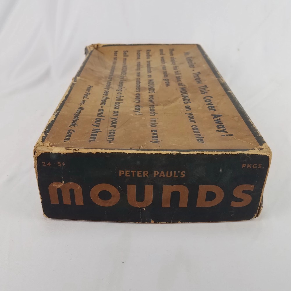 Vintage Peter Paul Mounds Candy Display Box
