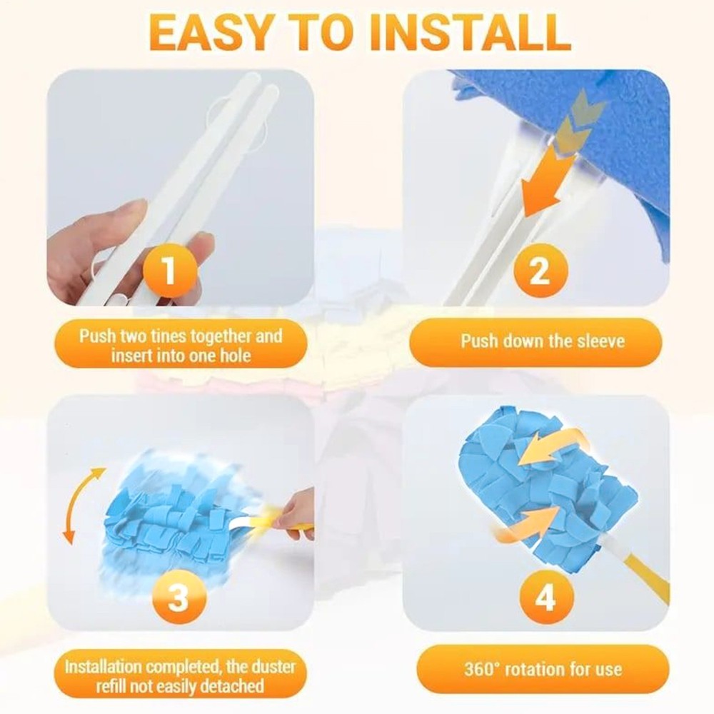 Reusable Dusters 5 Replacement Heads Reusable Cleaner Dusting Wand Tool