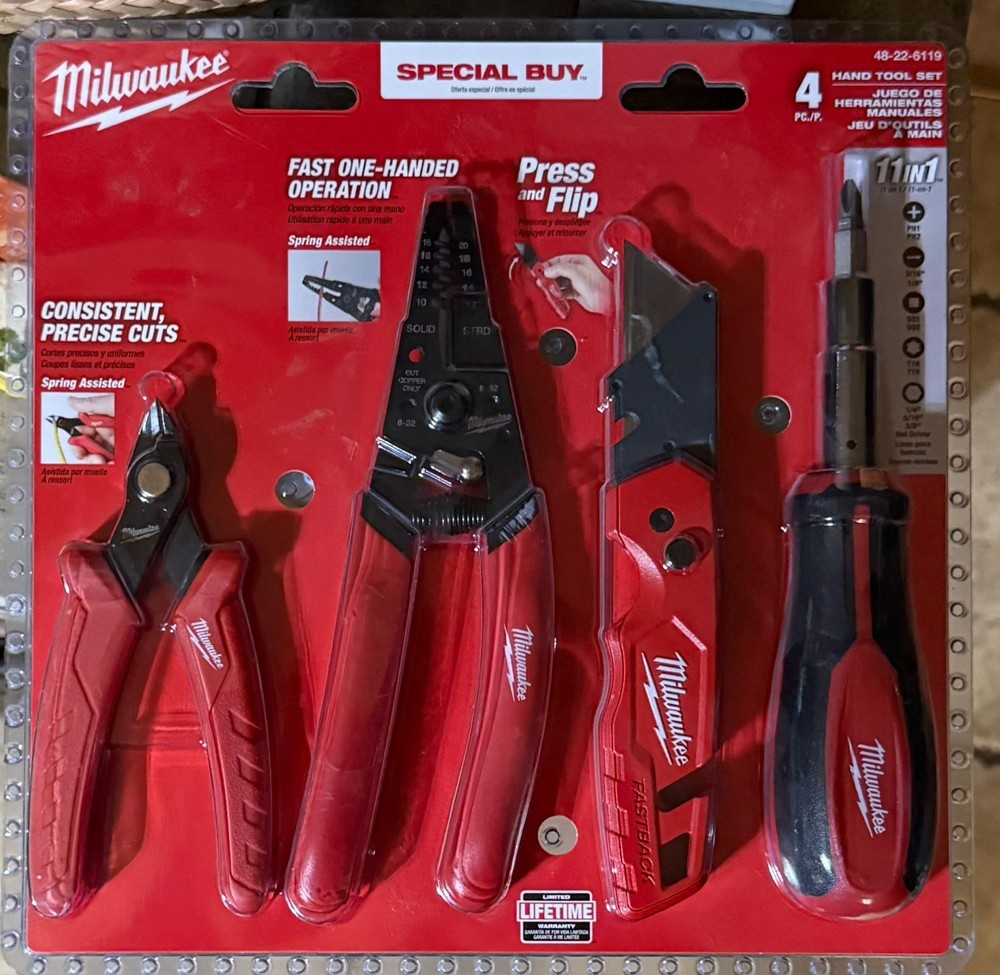 Electrician's Hand Tool Kit (4-Piece)