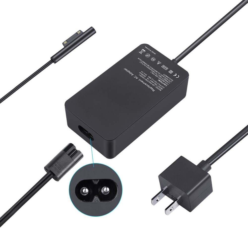 44W 15V 2.58A Power Supply Adapter for Microsoft Surface Pro 3 Pro 4 A1800 2017