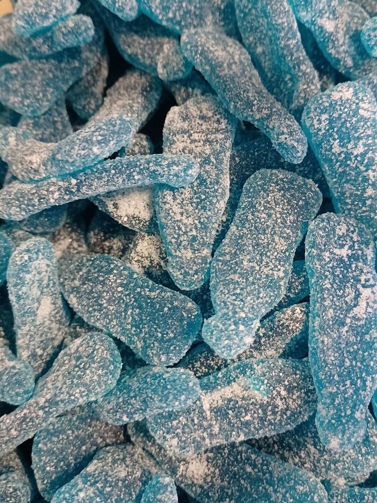 Sour Blue Raspberry Bottles Gummy Gummies Candy Candies 1 Pound