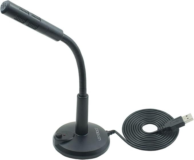 USB Computer Microphone Plug and Play Desktop Laptop Mic for Streaming Recording
