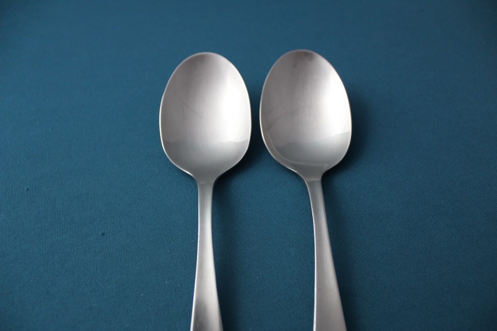 WMF LINE Serving (2pc Set) Tablespoons Stainless Germany 7 5/8"