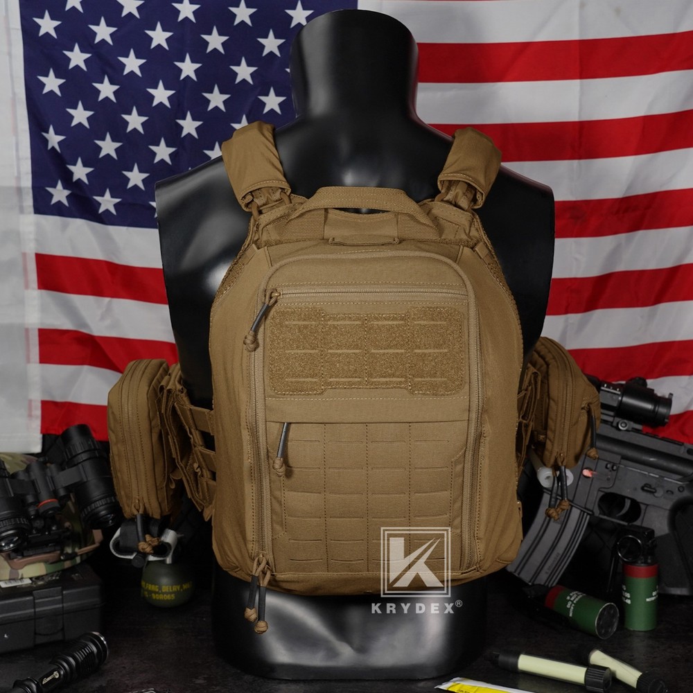 KRYDEX Tactical Zip-on Backpanel for Scarab Carrier Helmet Hydration Backpack CB