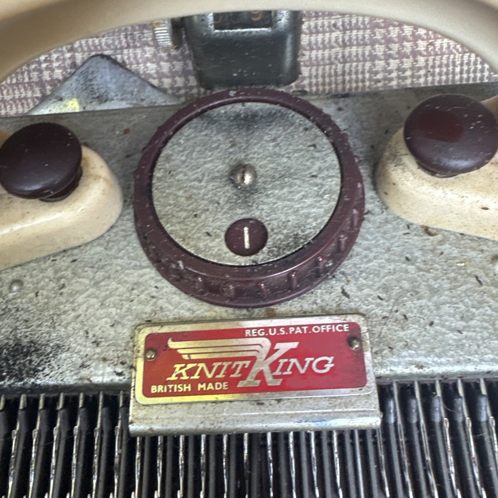 1960 Knitking Model 4500 Knitting Machine, Case, & Paperwork