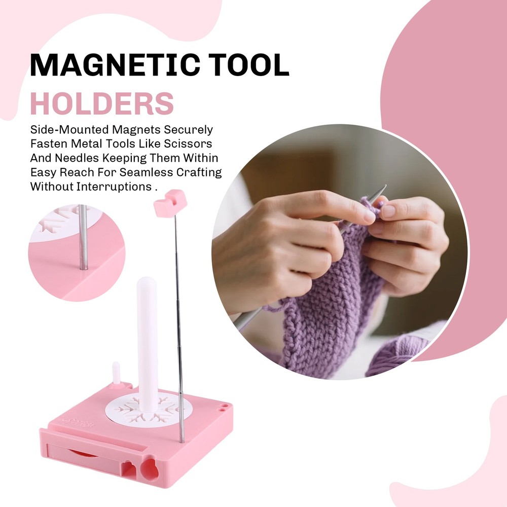 Crochet , Yarn Holder for Crocheting, Multi-Functional Yarn Spool Box,2857