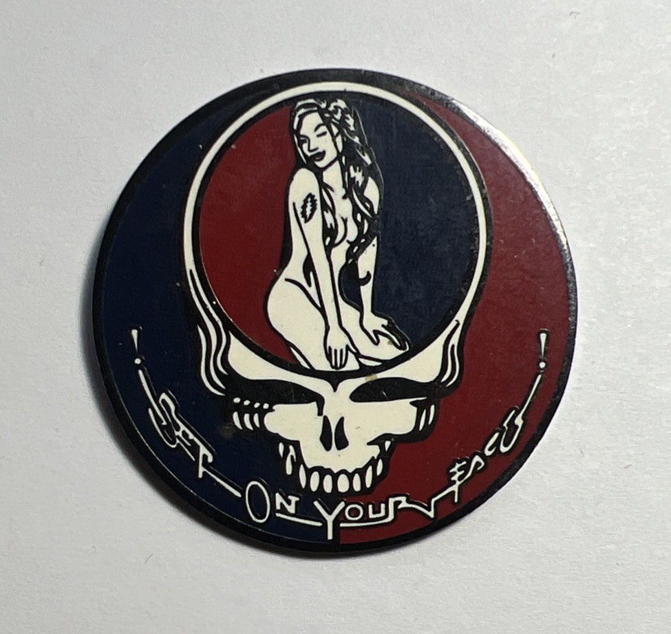 Grateful Dead Sit On Your Face Pin  (Back Pins Are Missing)