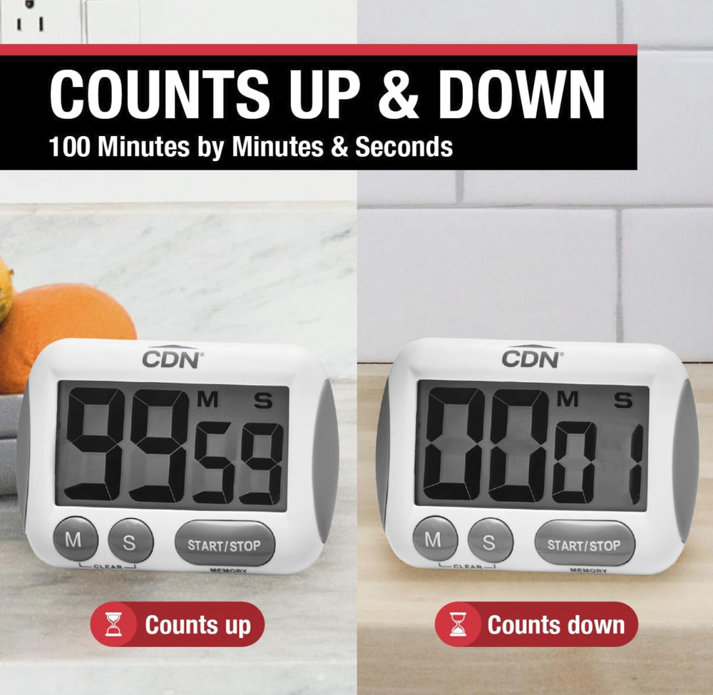 CDN Extra Big Digit Brown Digital Timer